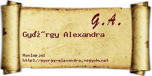 György Alexandra névjegykártya